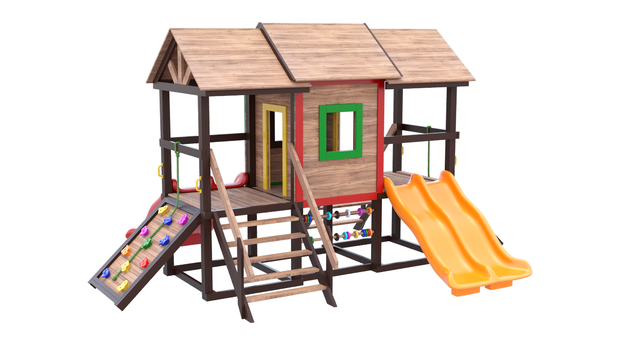 Детская площадка Kids' holiday c домиком (( Праздник малышей, для 1 - 5 лет, с домиком)
